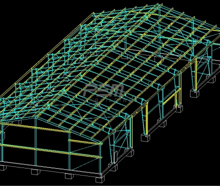 Projekcia montovanej haly v 3D