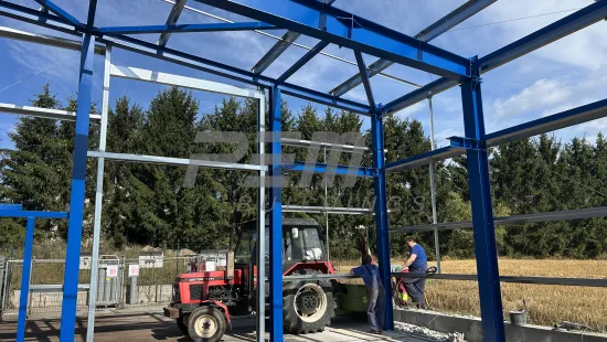 Prístavba skladovacej haly pre poľnohospodársku techniku