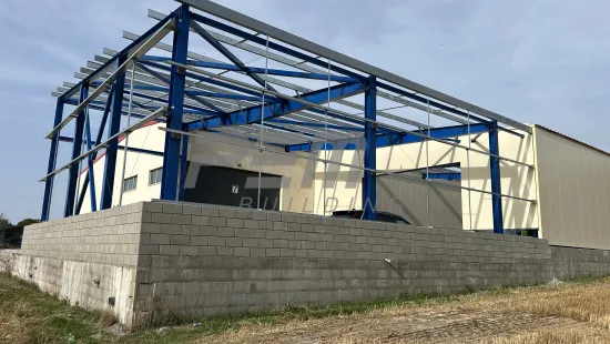 Prístavba skladovacej haly pre poľnohospodársku techniku